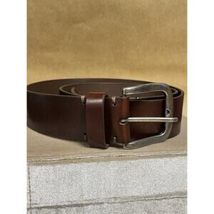 Nordstrom Ezra Rugged Leather Belt In Brown Chocolate Size 36 New